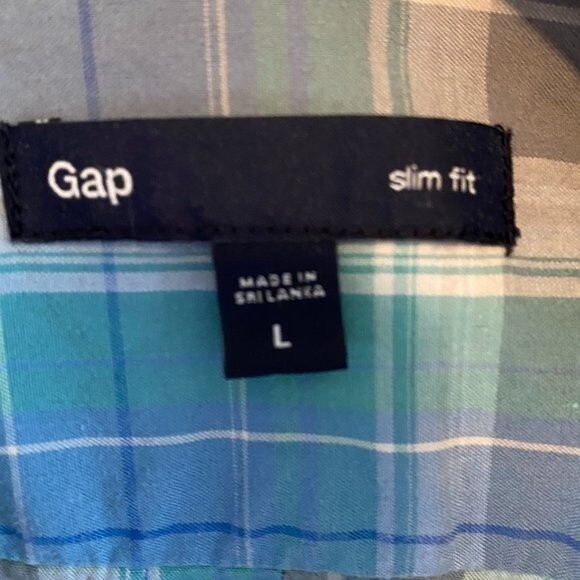Gap Slim Fit Button-Down Long Sleeve Mens Shirt Size Large - Picture 4 of 5
